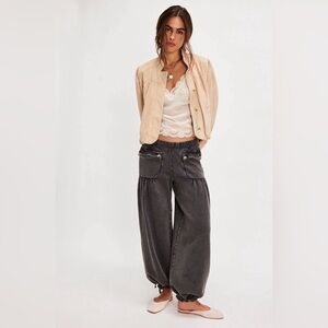 NWT Free People X FP One Arden Knit Pants ~Charcoal~